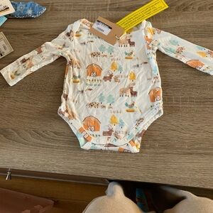Farm Animal Print Baby Onesie